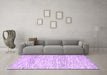 Machine Washable Solid Purple Modern Area Rugs in a Living Room, wshcon2095pur