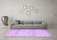 Machine Washable Solid Purple Modern Rug, wshcon2095pur