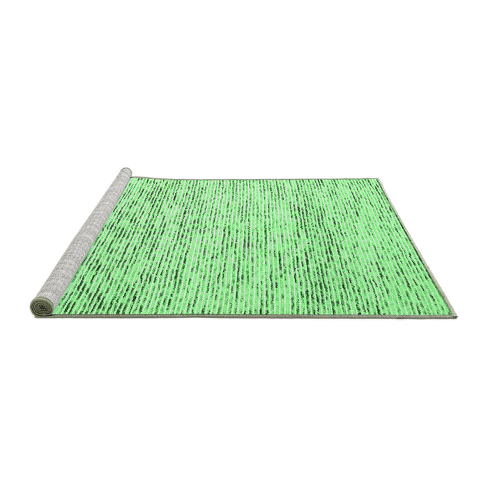 Sideview of Machine Washable Solid Emerald Green Modern Area Rugs, wshcon2095emgrn