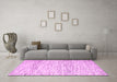 Machine Washable Solid Pink Modern Rug in a Living Room, wshcon2095pnk