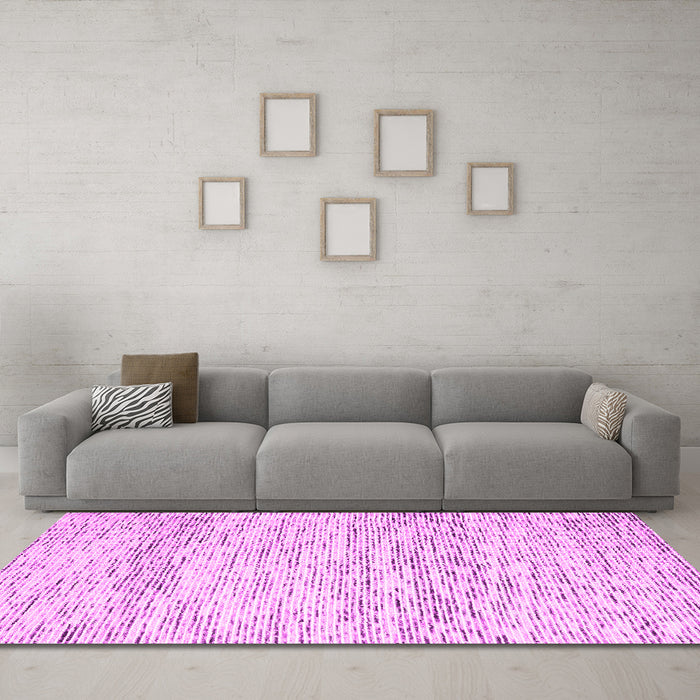 Machine Washable Solid Pink Modern Rug in a Living Room, wshcon2095pnk
