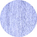 Round Solid Blue Modern Rug, con2095blu