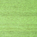 Serging Thickness of Abstract Green Contemporary Rug, con2096grn