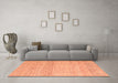 Machine Washable Abstract Orange Contemporary Area Rugs in a Living Room, wshcon2096org