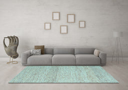 Machine Washable Abstract Light Blue Contemporary Rug in a Living Room, wshcon2096lblu