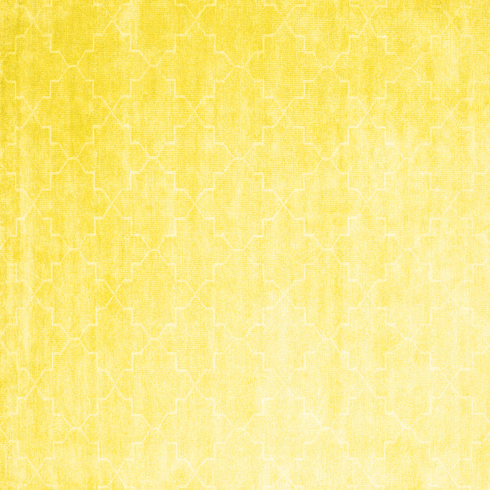 Square Abstract Yellow Contemporary Rug, con2097yw