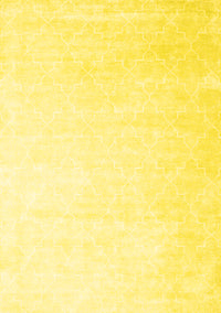 Abstract Yellow Contemporary Rug, con2097yw