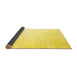 Sideview of Abstract Yellow Contemporary Rug, con2097yw