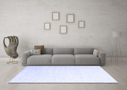 Machine Washable Abstract Blue Contemporary Rug in a Living Room, wshcon2097blu