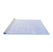 Sideview of Machine Washable Abstract Blue Contemporary Rug, wshcon2097blu