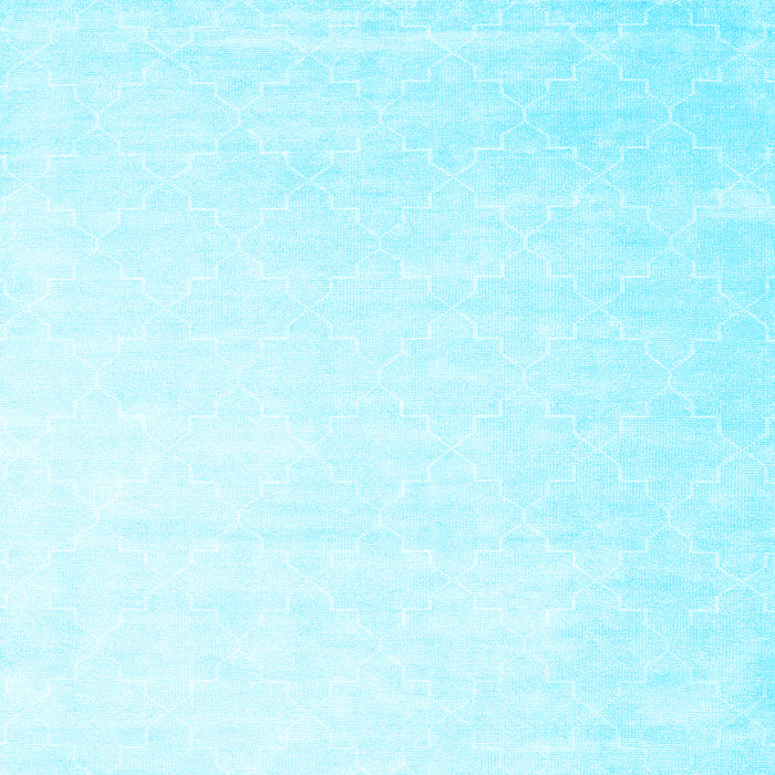 Square Machine Washable Abstract Light Blue Contemporary Rug, wshcon2097lblu