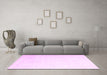 Machine Washable Abstract Pink Contemporary Rug in a Living Room, wshcon2097pnk