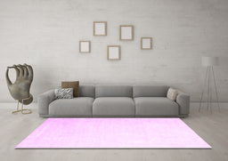 Machine Washable Abstract Pink Contemporary Rug in a Living Room, wshcon2097pnk