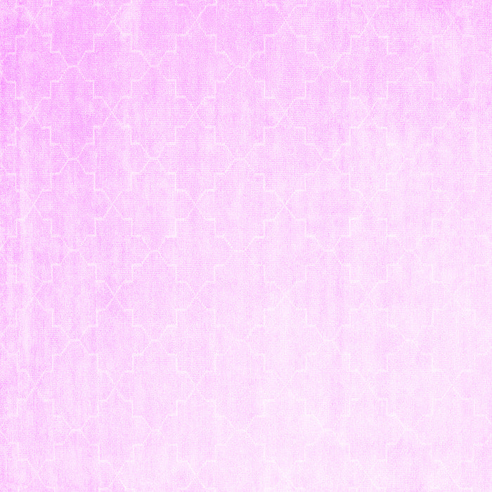 Square Machine Washable Abstract Pink Contemporary Rug, wshcon2097pnk