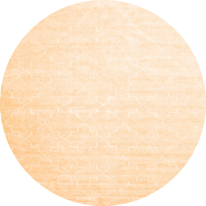 Square Abstract Orange Contemporary Rug, con2098org