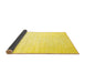 Sideview of Abstract Yellow Contemporary Rug, con2098yw