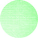 Round Abstract Emerald Green Contemporary Rug, con2098emgrn