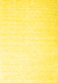 Abstract Yellow Contemporary Rug, con2098yw