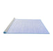 Sideview of Machine Washable Abstract Blue Contemporary Rug, wshcon2098blu