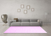 Machine Washable Abstract Pink Contemporary Rug, wshcon2098pnk