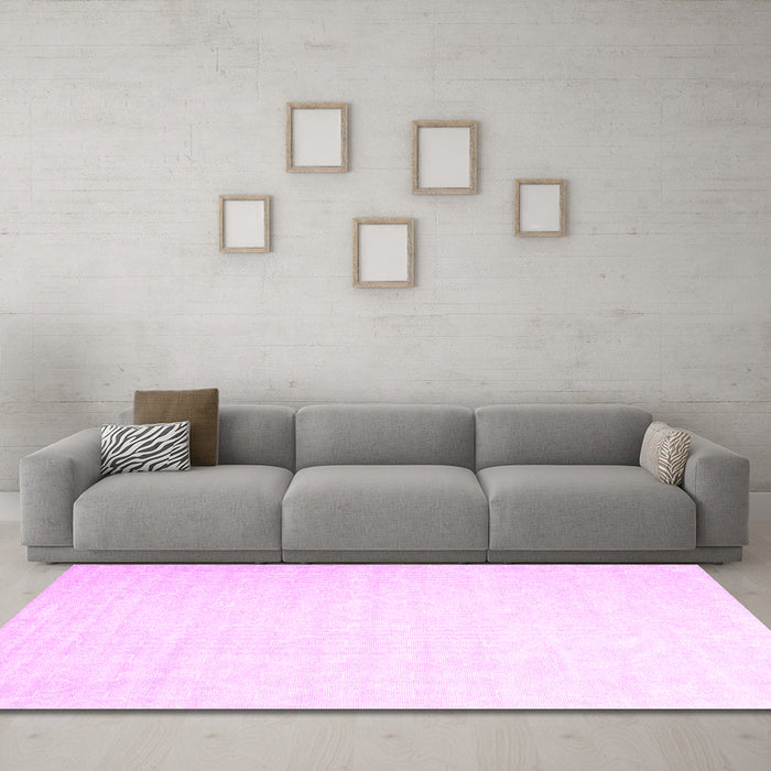 Machine Washable Abstract Pink Contemporary Rug in a Living Room, wshcon2098pnk