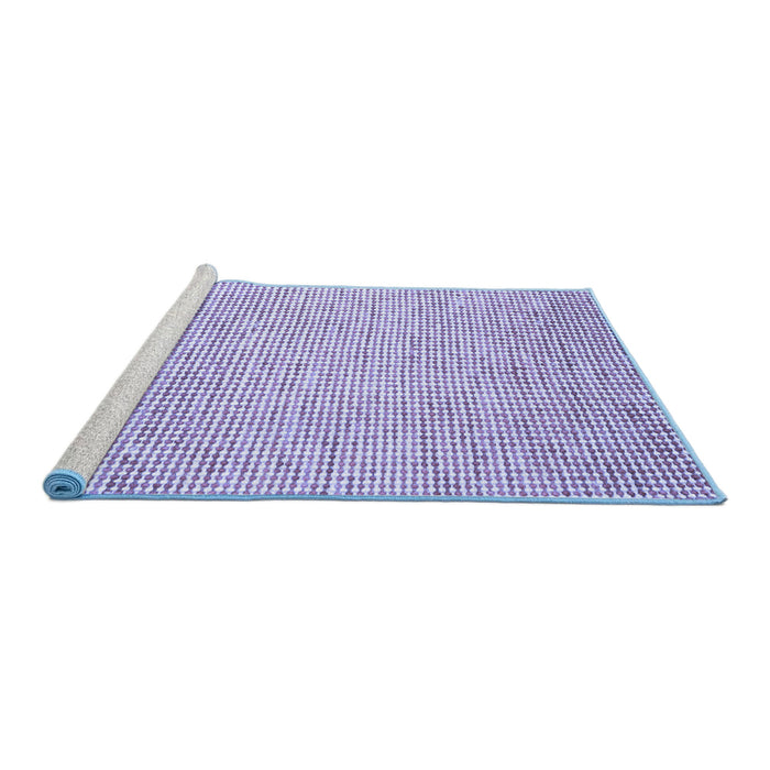 Sideview of Machine Washable Abstract Blue Contemporary Rug, wshcon2099blu