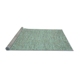 Sideview of Machine Washable Abstract Light Blue Contemporary Rug, wshcon2099lblu