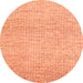 Square Abstract Orange Contemporary Rug, con2099org