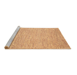Sideview of Machine Washable Abstract Brown Contemporary Rug, wshcon2099brn