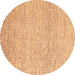 Round Abstract Brown Contemporary Rug, con2099brn