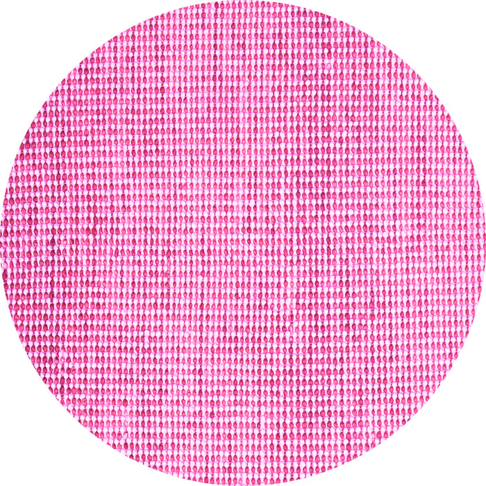 Round Abstract Pink Contemporary Rug, con2099pnk