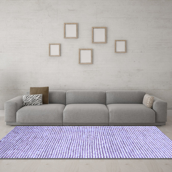Machine Washable Abstract Blue Contemporary Rug in a Living Room, wshcon2099blu