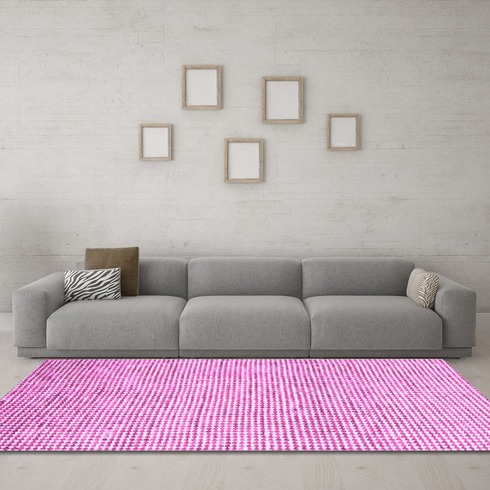 Machine Washable Abstract Purple Contemporary Area Rugs in a Living Room, wshcon2099pur