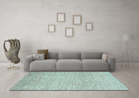 Machine Washable Abstract Light Blue Contemporary Rug, wshcon2099lblu