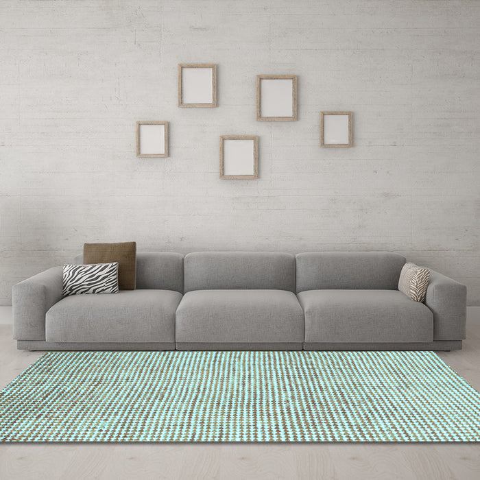 Machine Washable Abstract Light Blue Contemporary Rug in a Living Room, wshcon2099lblu