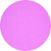 Round Machine Washable Abstract Pink Contemporary Rug, wshcon209pnk