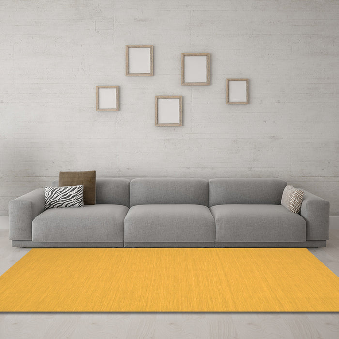 Machine Washable Abstract Orange Contemporary Area Rugs in a Living Room, wshcon209org