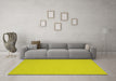 Machine Washable Abstract Yellow Contemporary Rug in a Living Room, wshcon209yw