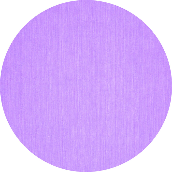 Round Abstract Purple Contemporary Rug, con209pur