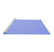 Sideview of Machine Washable Abstract Blue Contemporary Rug, wshcon209blu