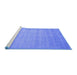 Sideview of Machine Washable Abstract Blue Contemporary Rug, wshcon20blu