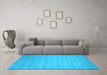 Machine Washable Abstract Light Blue Contemporary Rug in a Living Room, wshcon20lblu