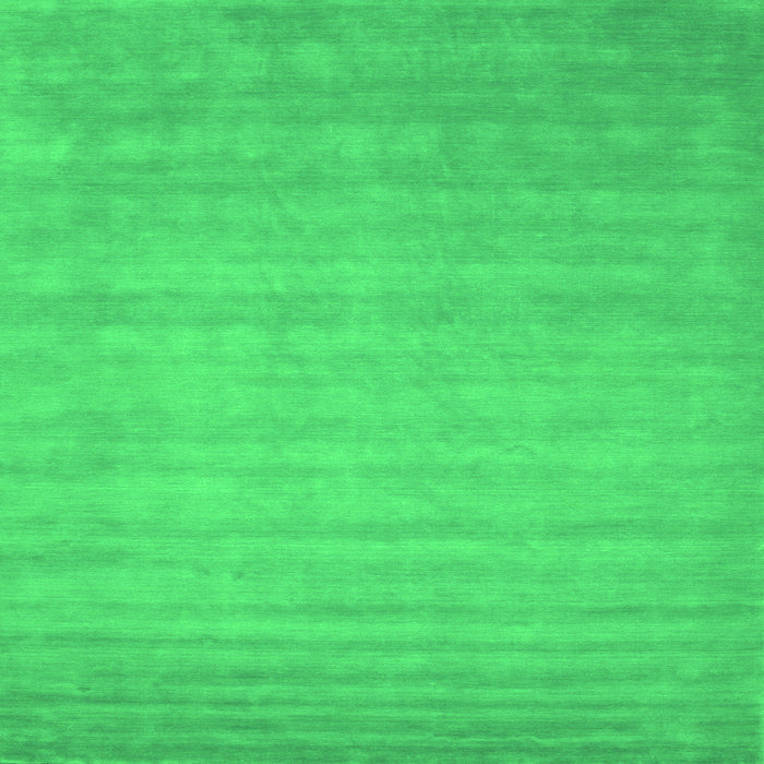 Round Machine Washable Abstract Green Contemporary Area Rugs, wshcon20grn