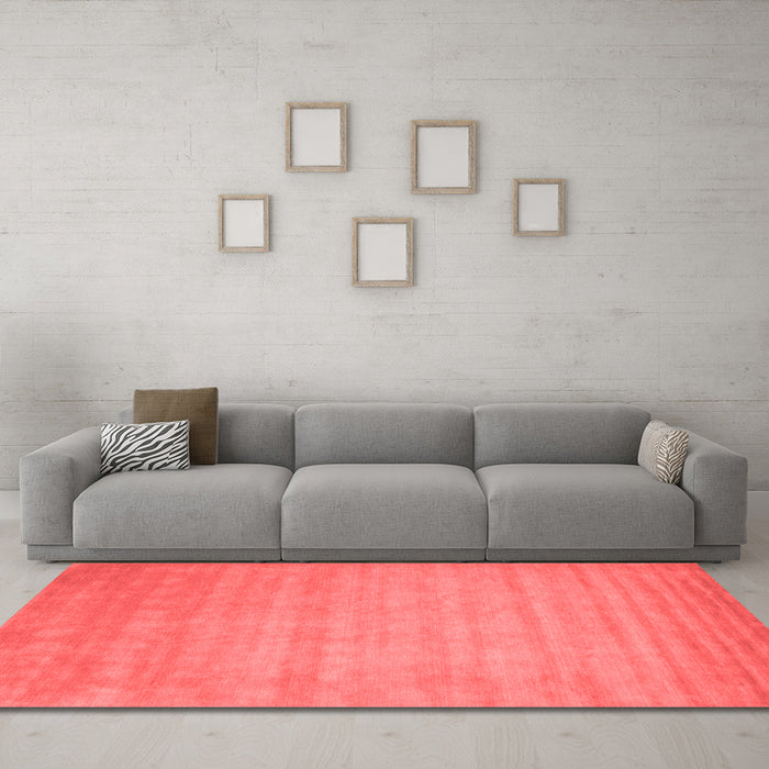 Contemporary Red Washable Rugs