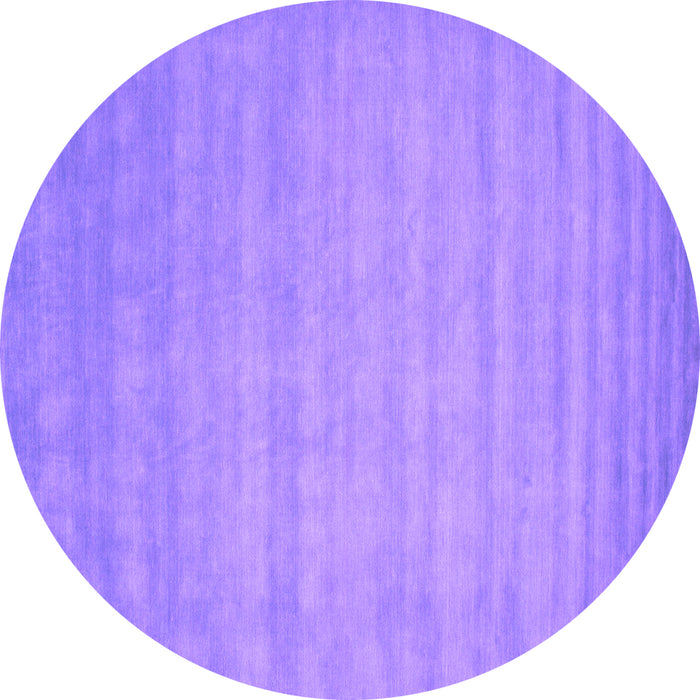 Round Abstract Purple Contemporary Rug, con20pur