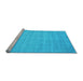 Sideview of Machine Washable Abstract Light Blue Contemporary Rug, wshcon20lblu