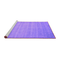 Sideview of Machine Washable Abstract Purple Contemporary Area Rugs, wshcon20pur