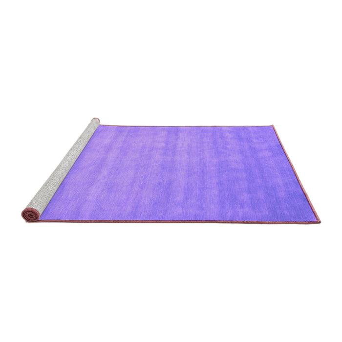 Sideview of Machine Washable Abstract Purple Contemporary Area Rugs, wshcon20pur