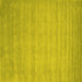 Square Machine Washable Abstract Yellow Contemporary Rug, wshcon20yw