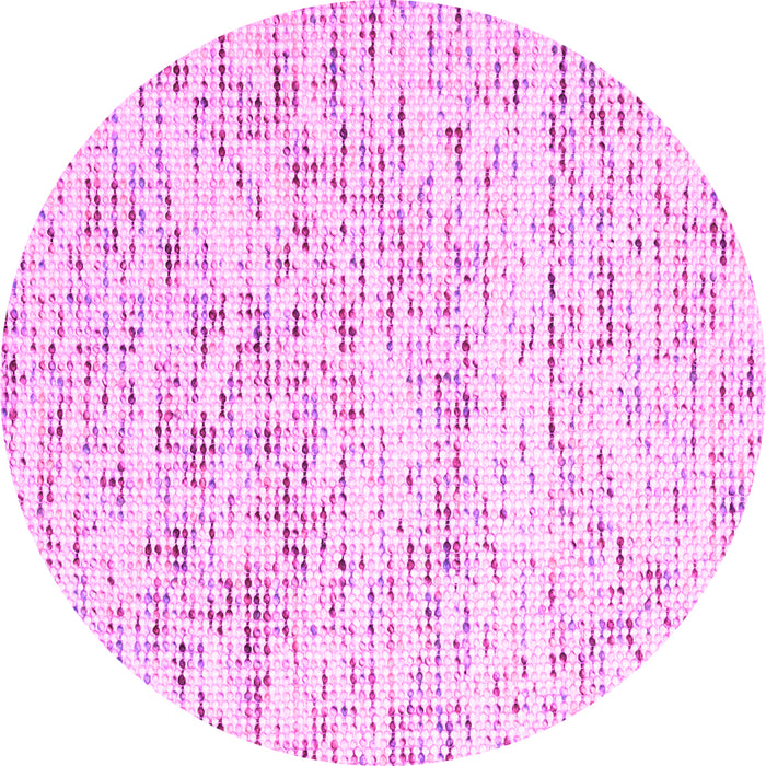 Round Solid Pink Modern Rug, con2100pnk